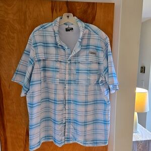 Men's Habit Button up, plaid fishing shirt